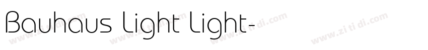 Bauhaus Light Light字体转换